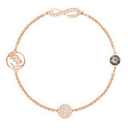 Swarovski Remix Collection Infinity Symbol, Black, Rose gold plating