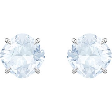 Mix Pierced Earrings, Blue, Rhodium plating